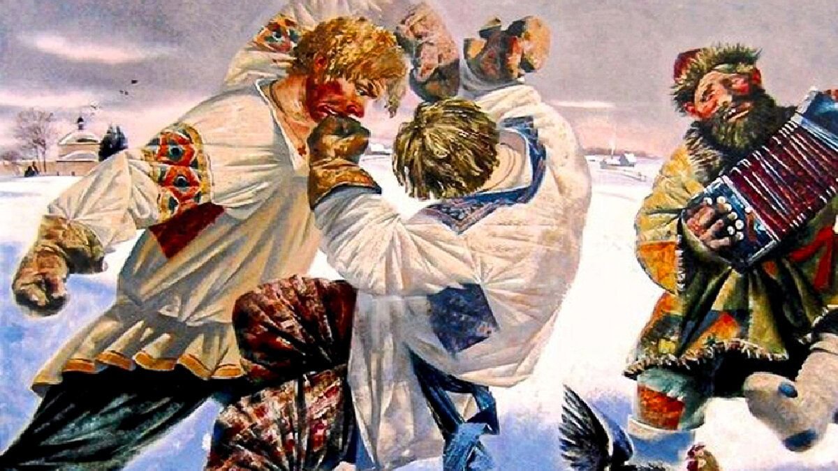 Кулачный бой на руси картинки