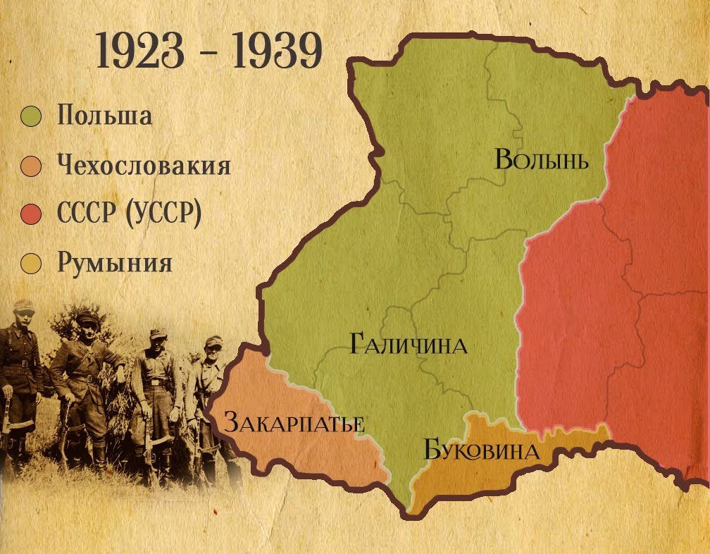 Украина границы 1939 года карта