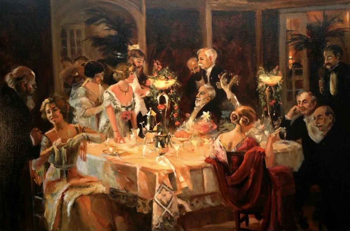 Жюль Александр Грюн the dinner Party