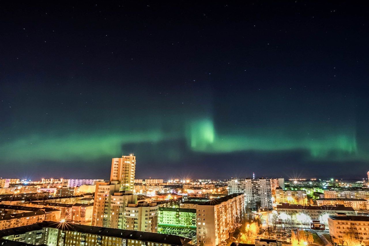 Северное сияние норильск фото