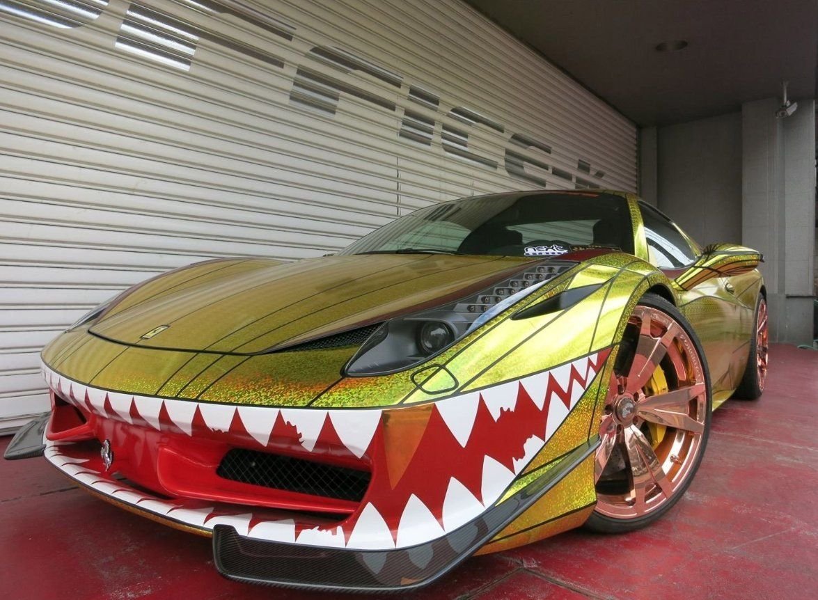 Ferrari 458 Spider Gold