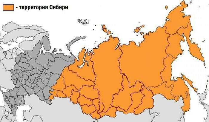 Карта сибири в россии