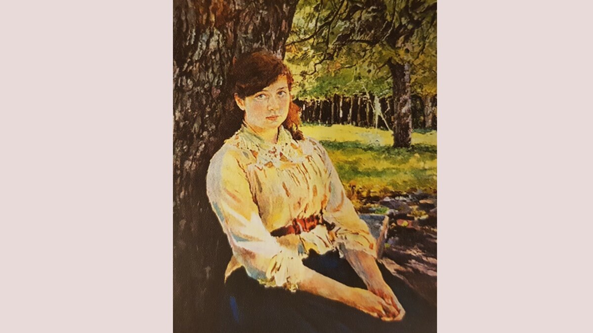Девушка освещенная солнцем картина