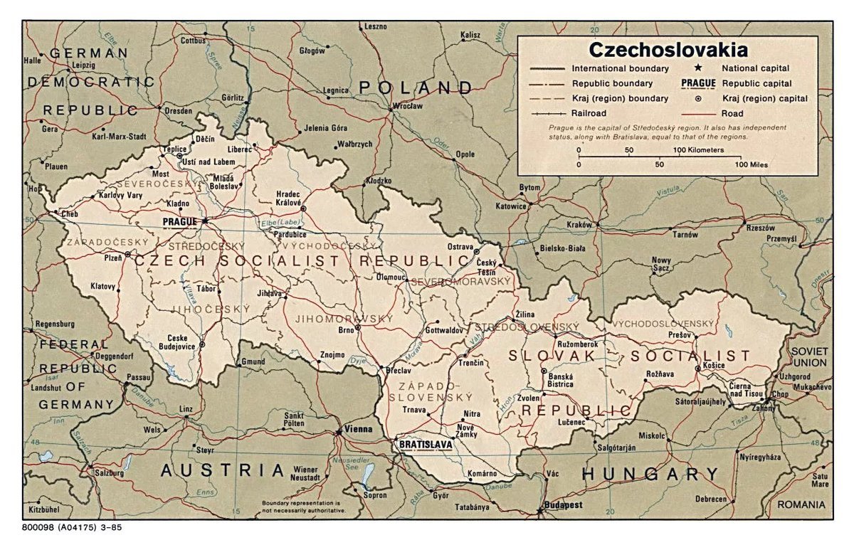 Карта чехии и словакии на русском языке