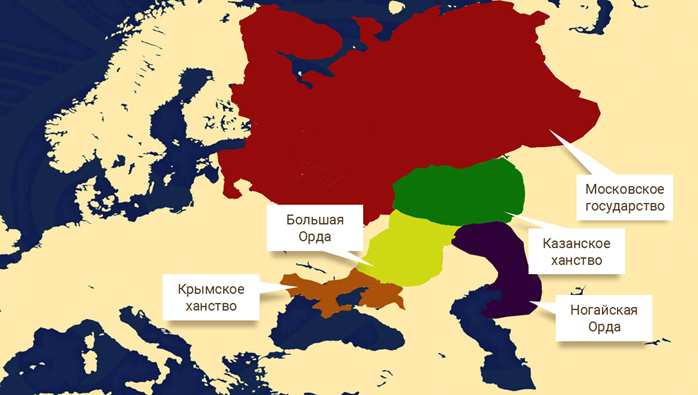 Карта осколков золотой орды