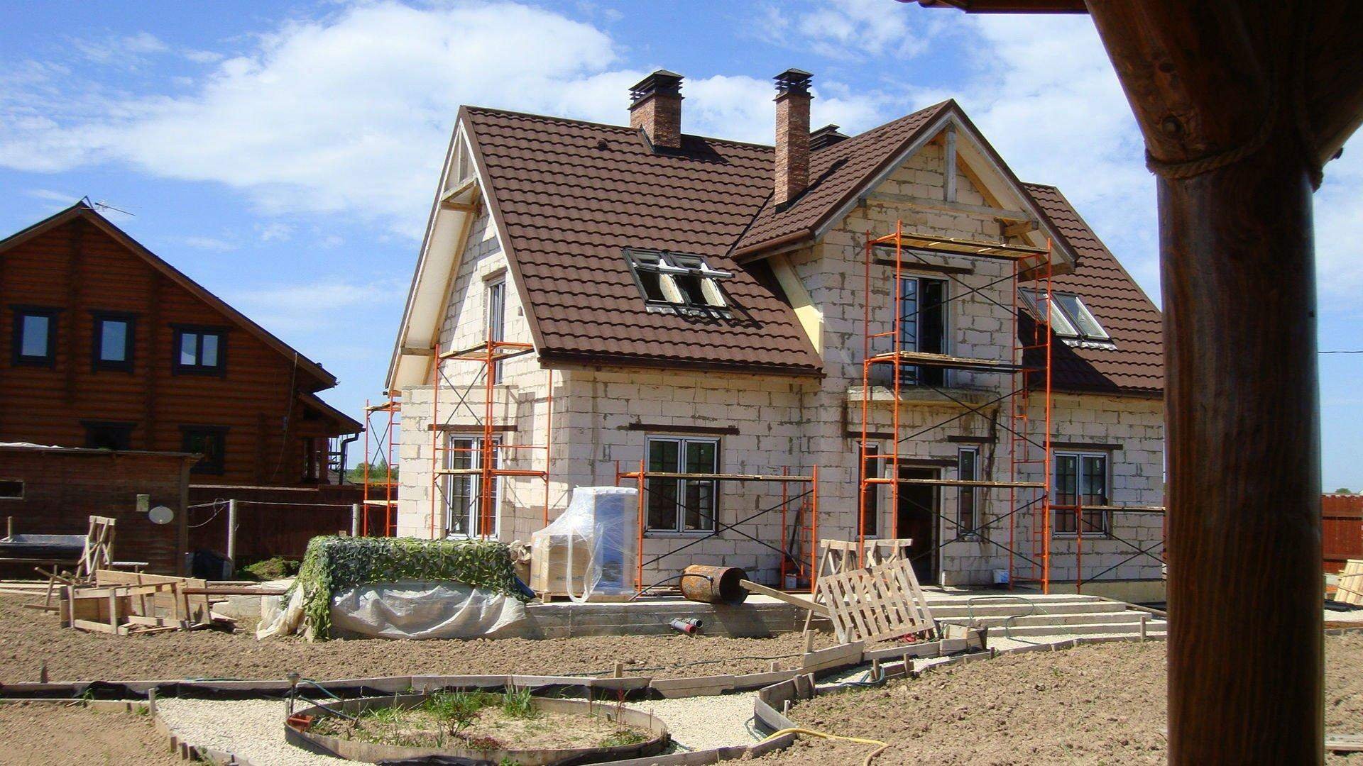 Картинка строительство частного дома