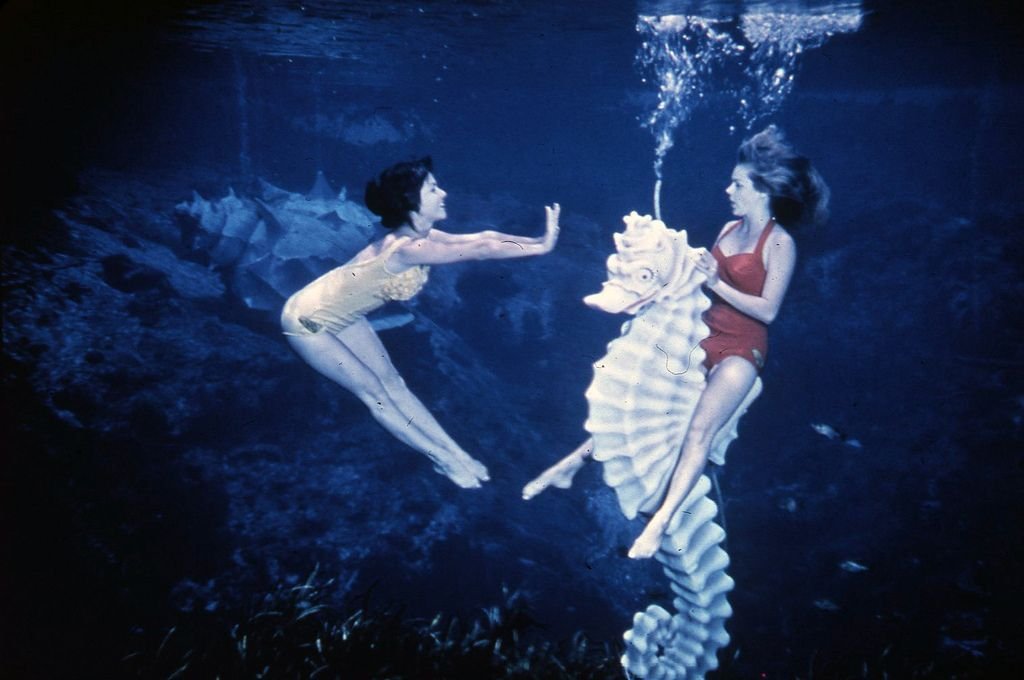 Прозрачный мир. Подводный театр Weeki Wachee Springs. США, 1950-Е годы.. Подводный театр в Москве. Подводный театр прозрачный мир. Прозрачный мир театр Москва.