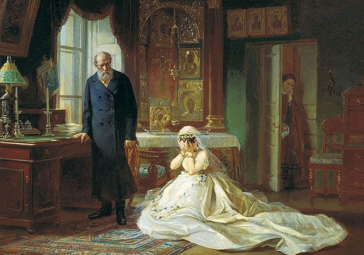 1 художественное произведение. Художник Фирс Журавлев, "перед венцом". 1874. Фирс Журавлев перед венцом. Ф С Журавлев перед венцом 1874. Перед венцом Фирс журавлёв 1874.
