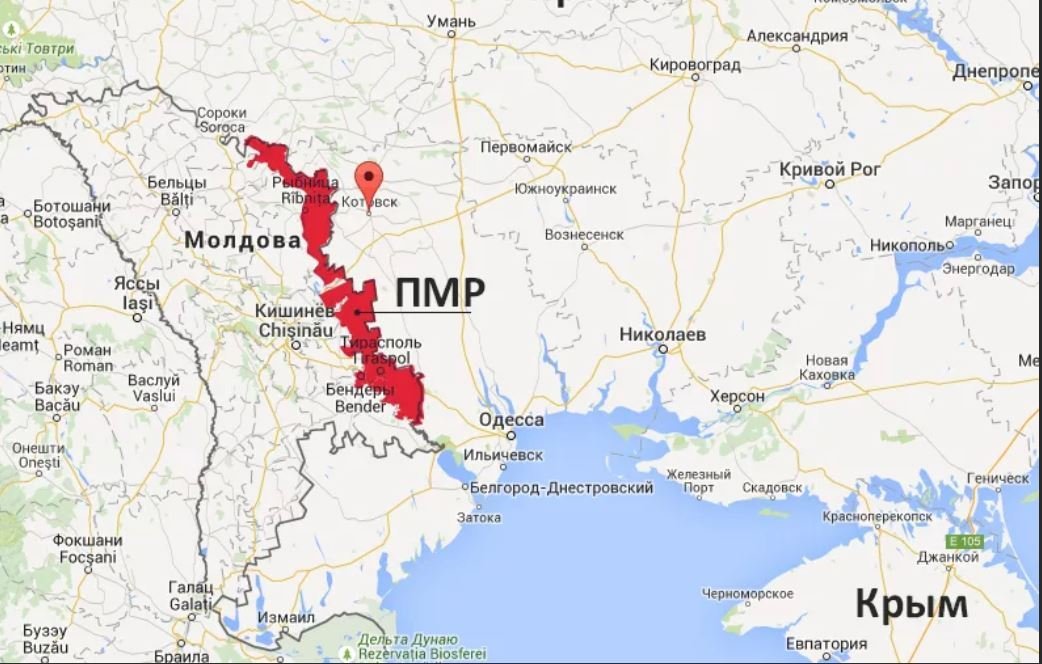 Карта одесса тирасполь