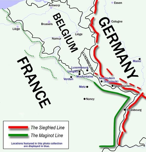 Где находилась линия. Линия Зигфрида и линия Мажино. Линия Зигфрида карта. Мажино линия обороны на карте. Линия Зигфрида и линия Мажино карта.