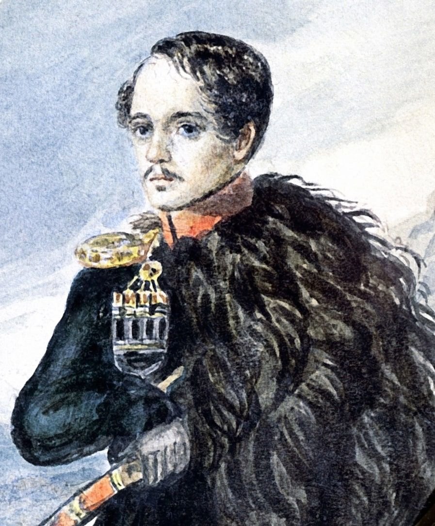 Лермонтов автопортрет акварель 1837