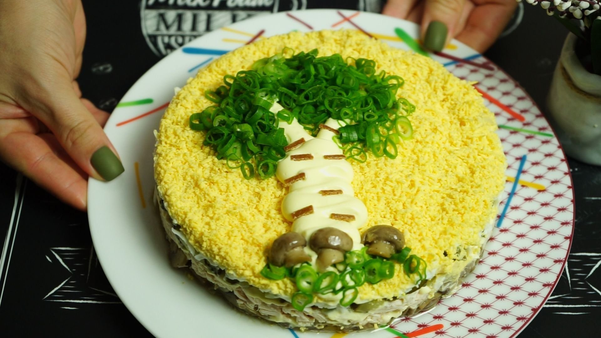 Салат берёзка с куриным филе