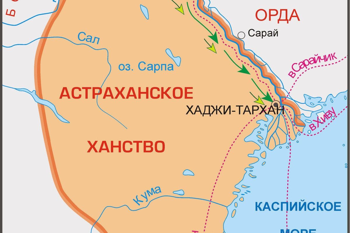 Карта астраханского ханства