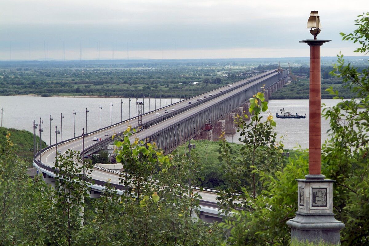 Транссибирская магистраль Амурский мост