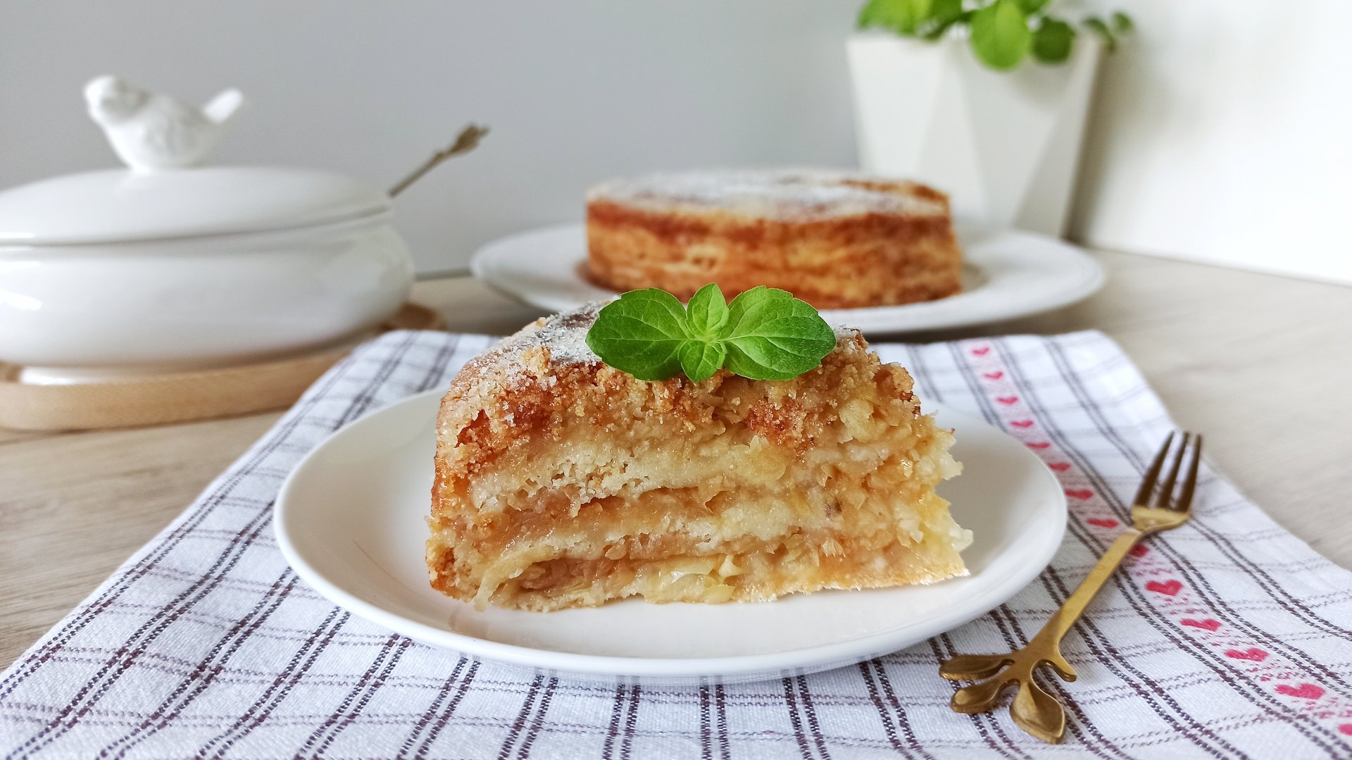 Насыпной пирог с яблоками самвел