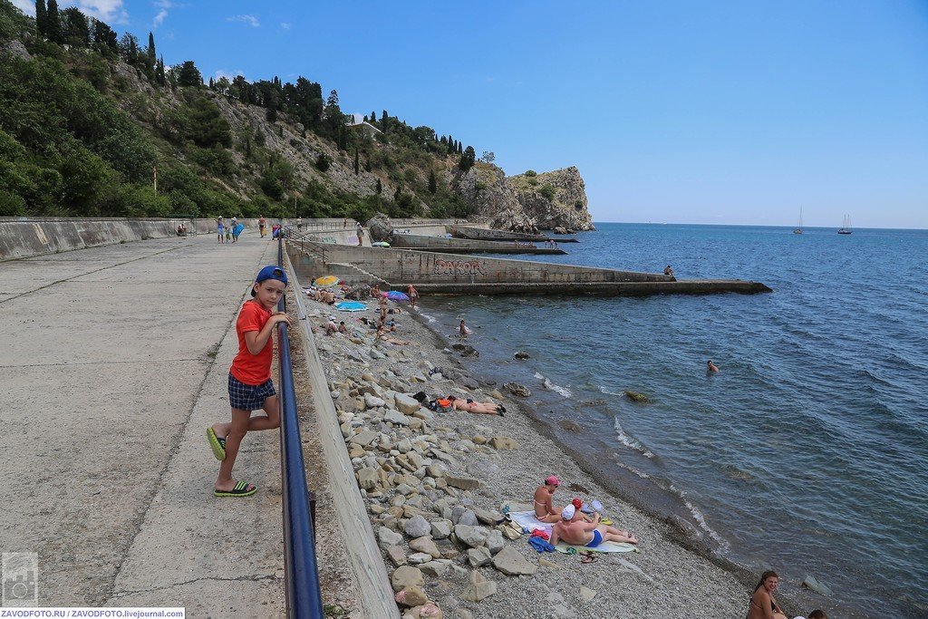 Детский пляж в Гурзуфе