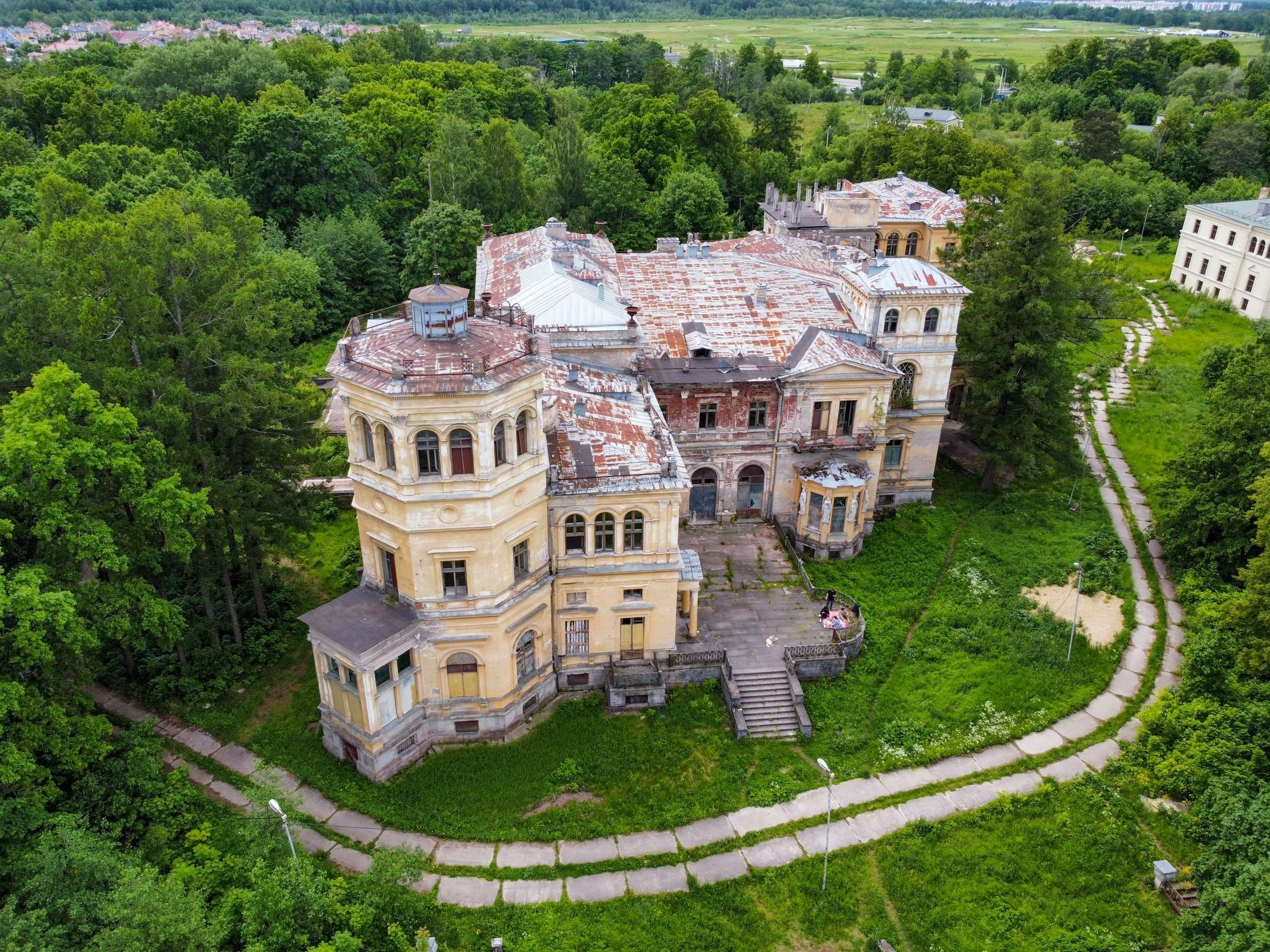 Михайловская усадьба в стрельне старые фото