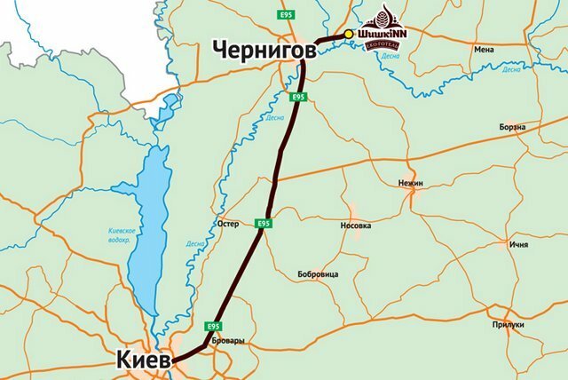 Карта киевской трассы