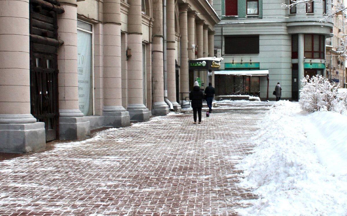 Арбат москва зимой