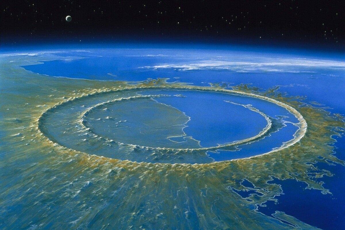 Фото кратера от метеорита который убил динозавров