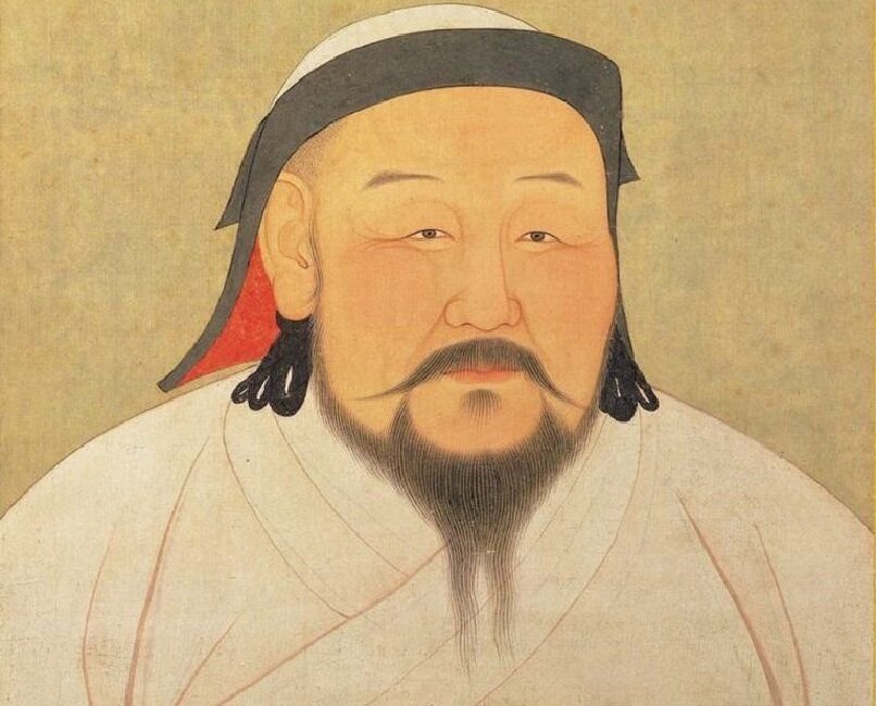 Великие ханы монголии. Хубилай Хан портрет. Династия юань Хубилай. Чингис Хан портрет.