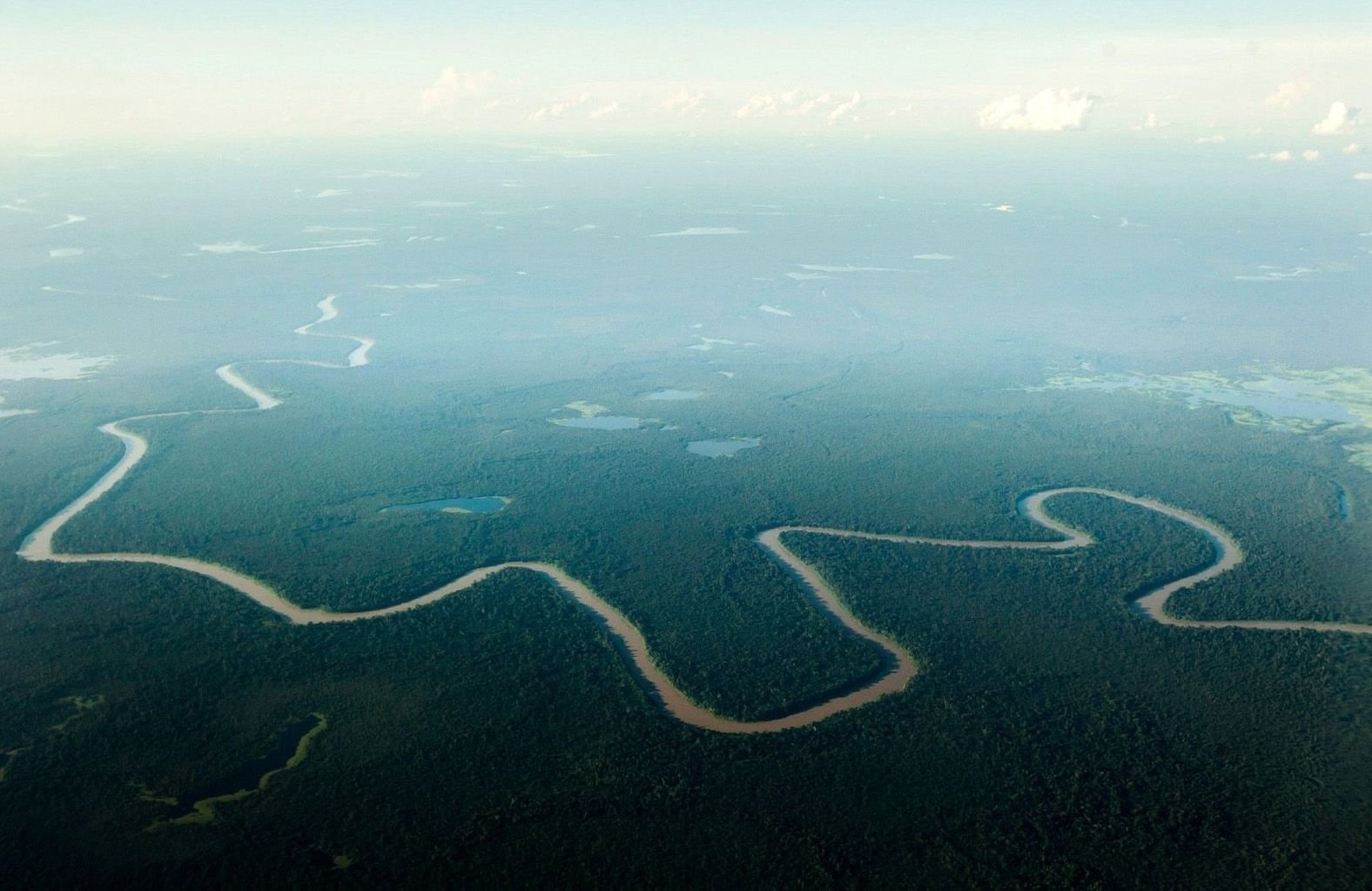 Река Амазонка с высоты