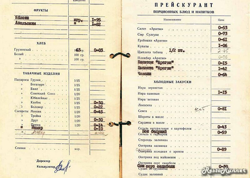 Ресторан арагви в москве в советское время