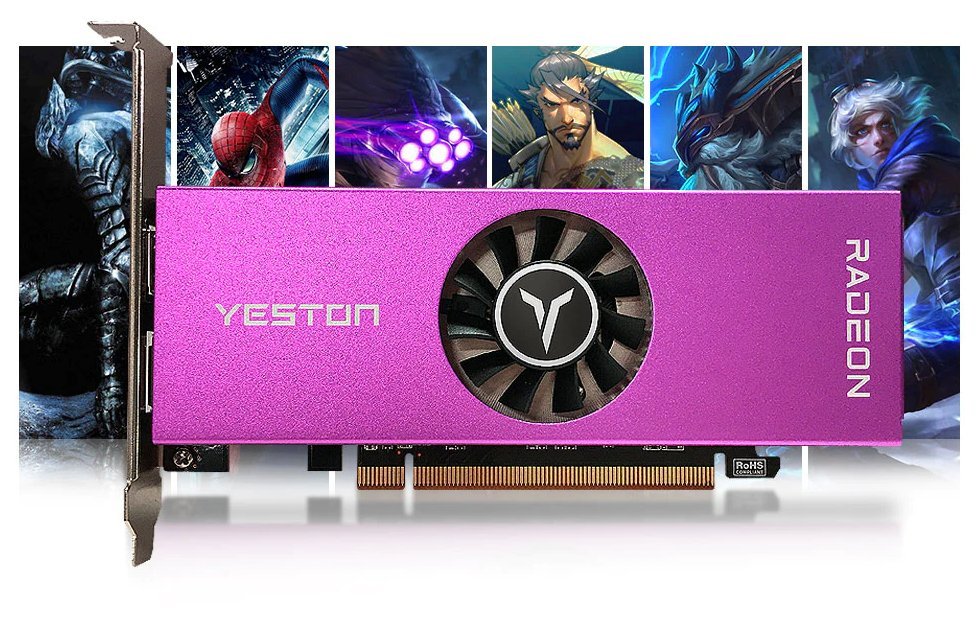 Низкопрофильная видеокарта YESTON RX6400 из Китая