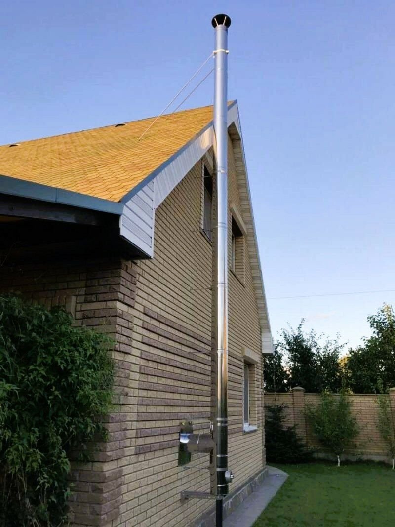 наружный дымоход. уличная труба газового котла. наружный дымоход для камина. ферум монтаж дымохода. труба для бани.