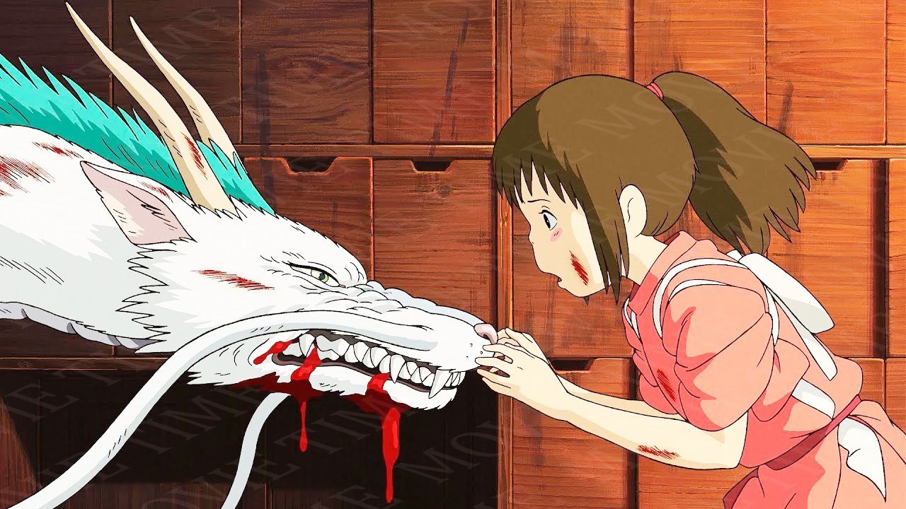 Хаяо Миядзаки аниме Унесенные призраками дракон