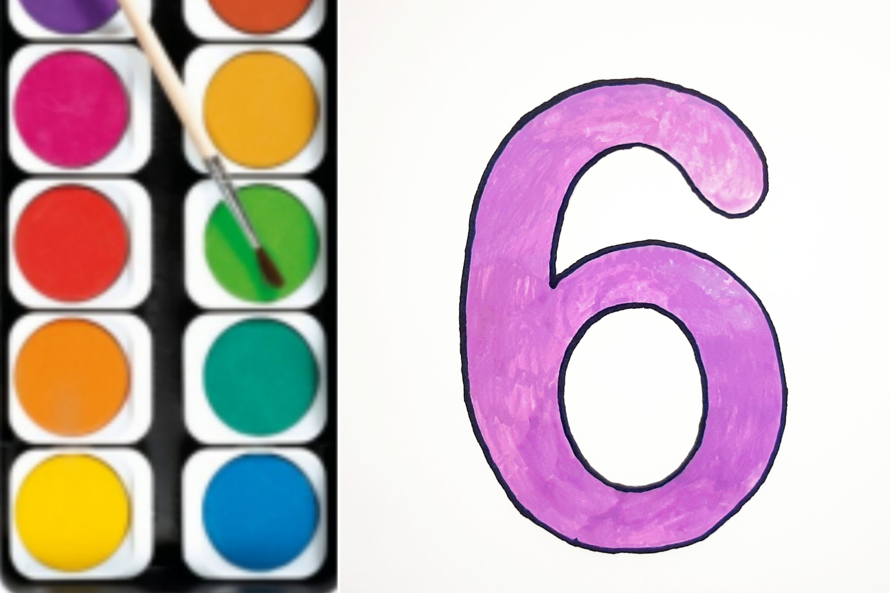 Цифра 6 - как нарисовать весёлые цифры для детей | CONTENT STUDIO Пульс ...