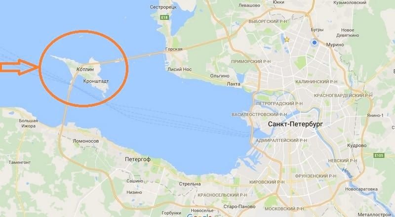 Кронштадт санкт петербург карта города