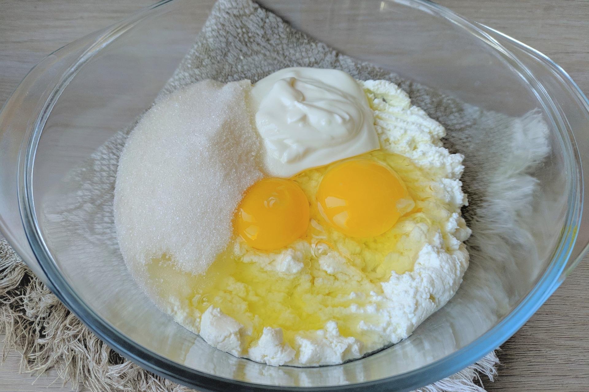 Творог сметана яйца мука сахар