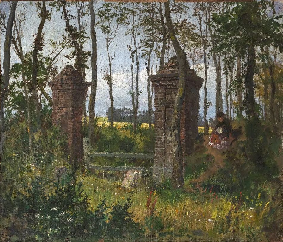 Поленова художница. Поленов старые ворота. Вель. Нормандия. 1874. Василий Дмитриевич Поленов. Василий Поленов. «В парке. Местечко вёль в Нормандии», 1874. Василий Поленов старые ворота вёль 1874.