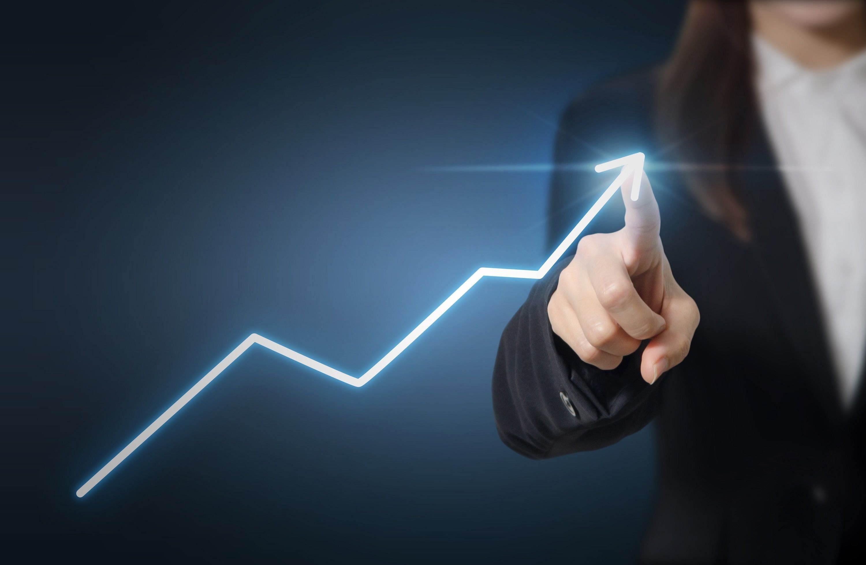 Успешный бизнесмен. Improvement. Рост продаж. Фон деловой стиль. Успешный человек.