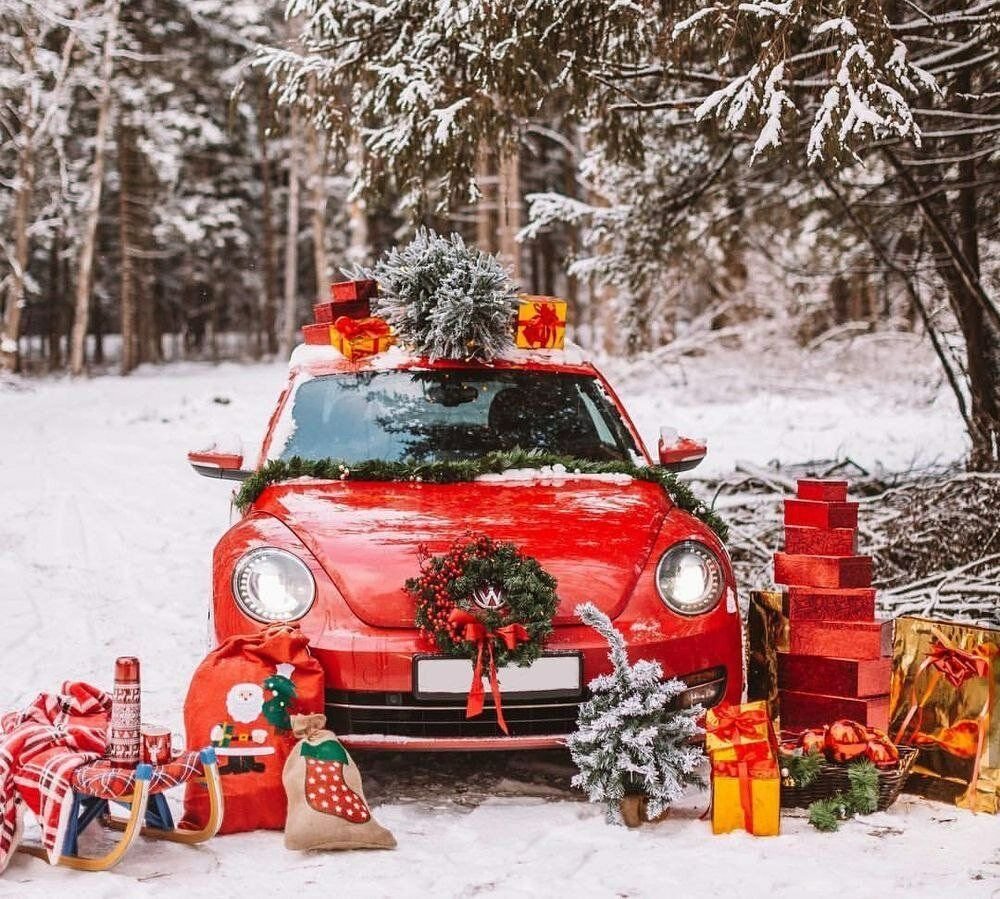 Новогодняя фотосессия с автомобилем