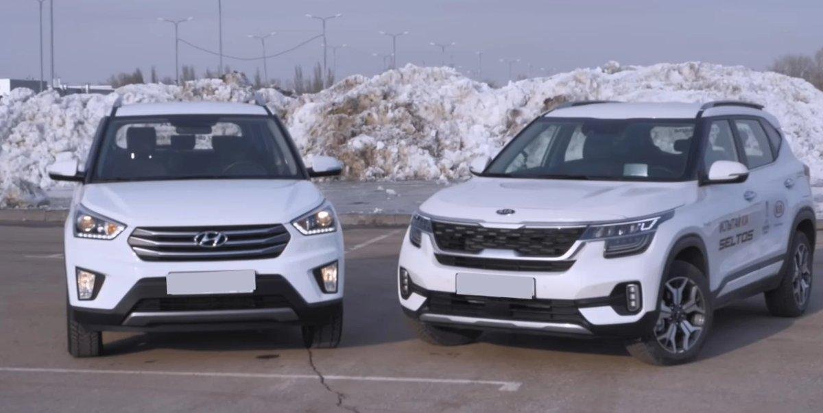 Киа селтос сравнения. Kia Seltos и Hyundai Creta. Hyundai Creta vs Hyundai. Киа Крета 2021. Kia Seltos против Hyundai Creta.