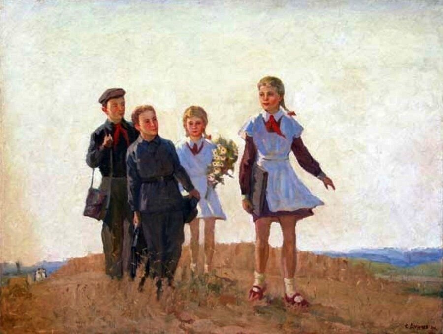 Пионеры там идут. Дунчев картина пионеры. Шапаев фёдор Васильевич (1927). Шапаев фёдор Васильевич (1927) март.
