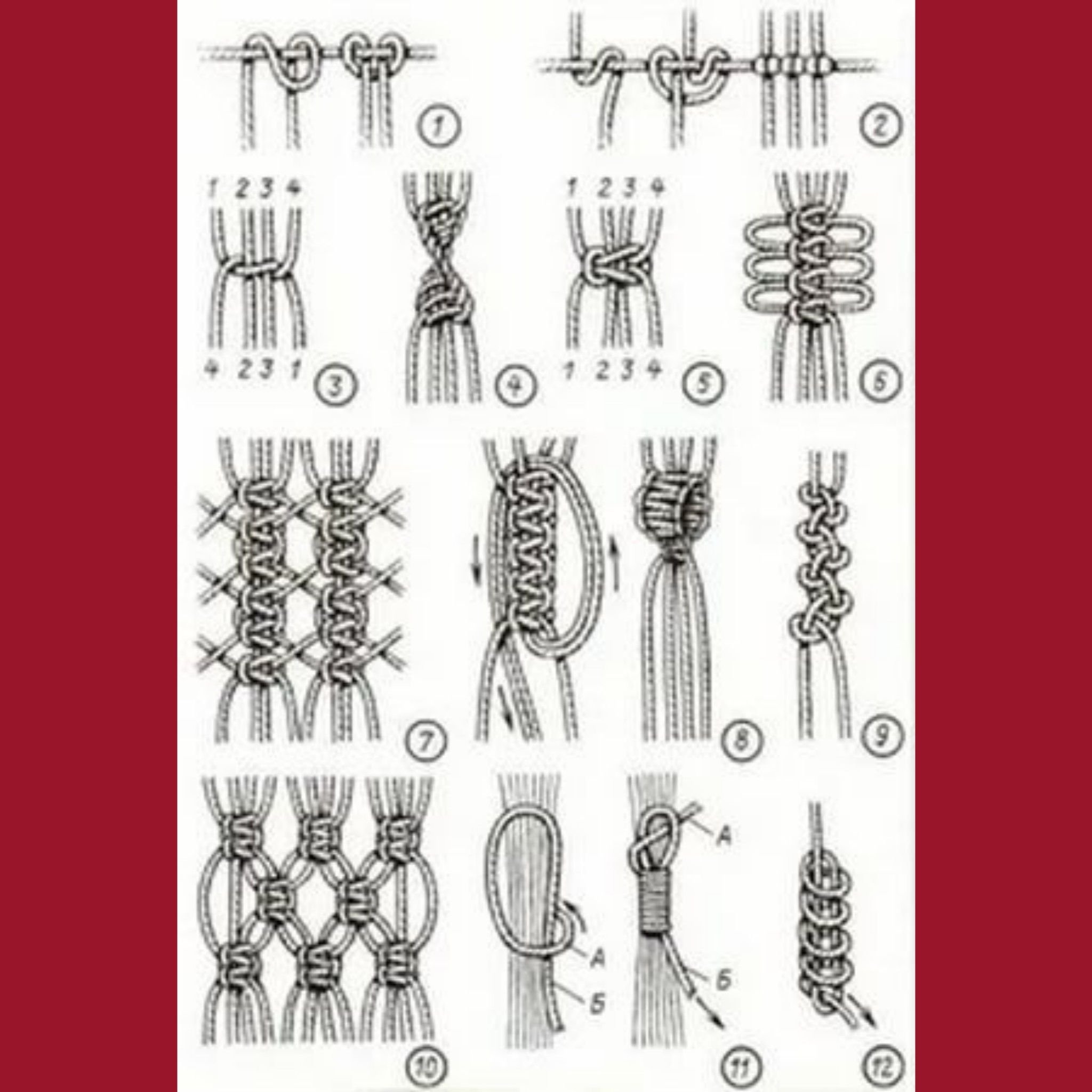 Пошаговая схема кашпо макраме