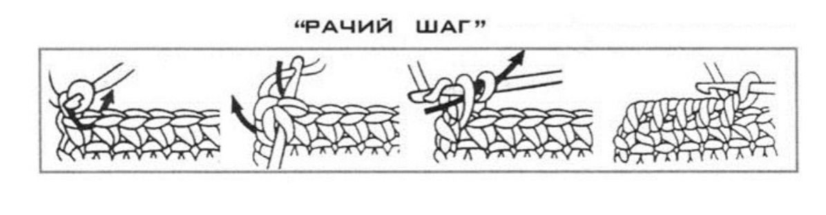 Как вязать рачий шаг крючком для начинающих схемы с подробным описанием фото