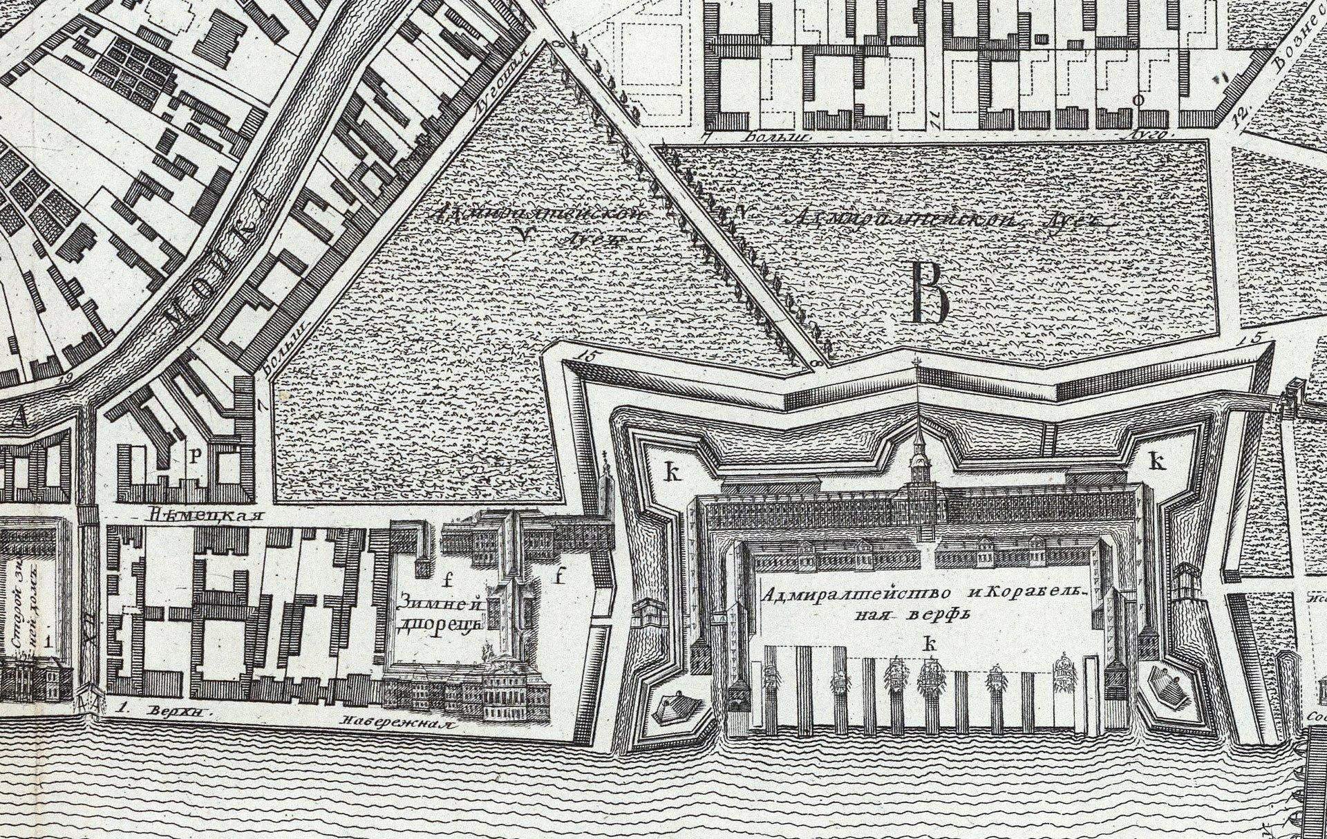 Карта спб 1753 года