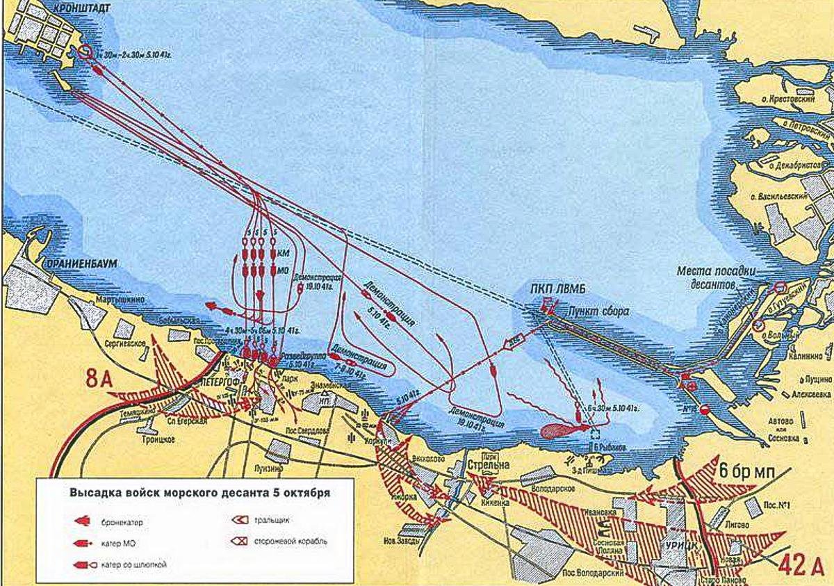 Ораниенбаумский плацдарм карта боевых действий