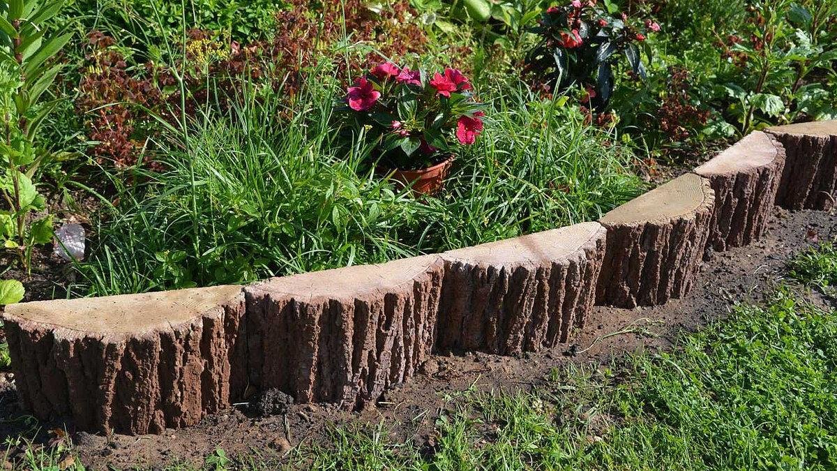 Бордюр для грядки из цемента своими руками
