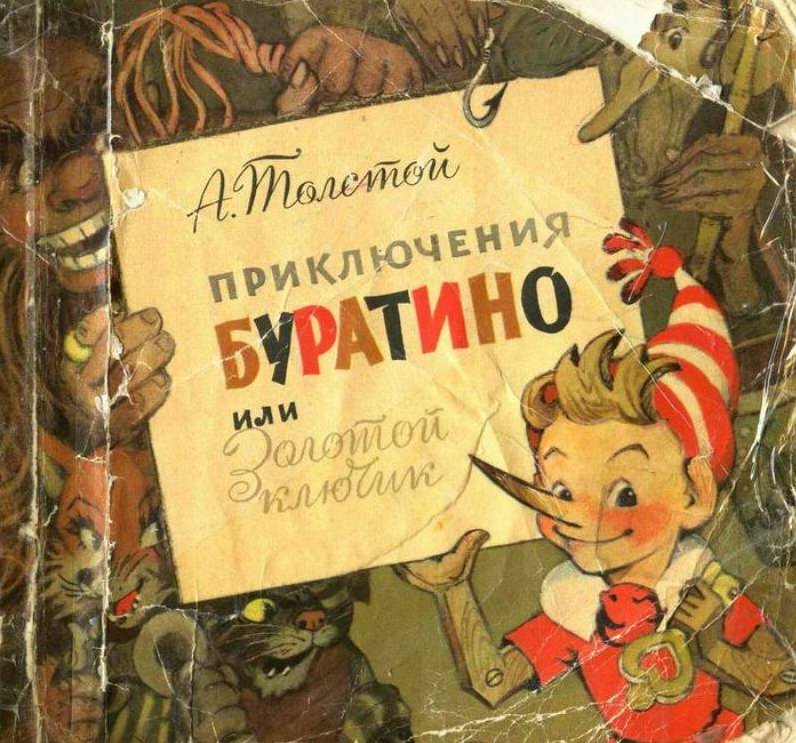 Буратино картинка книги