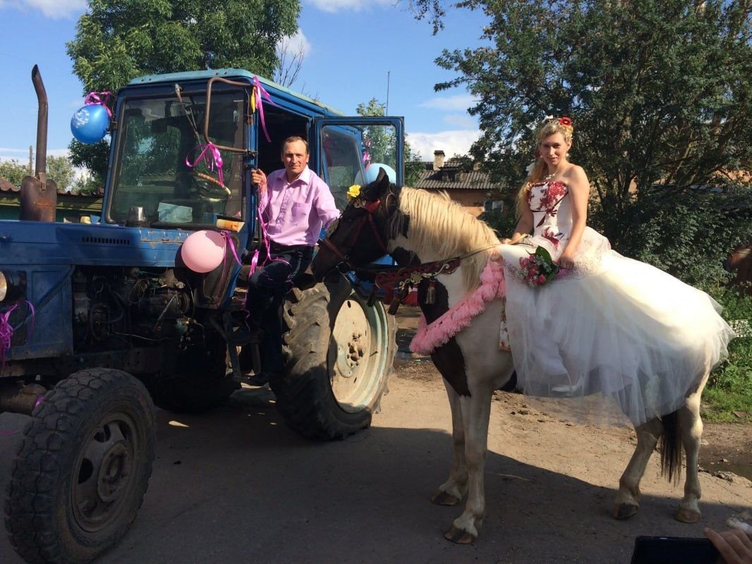 свадебные фото в деревне