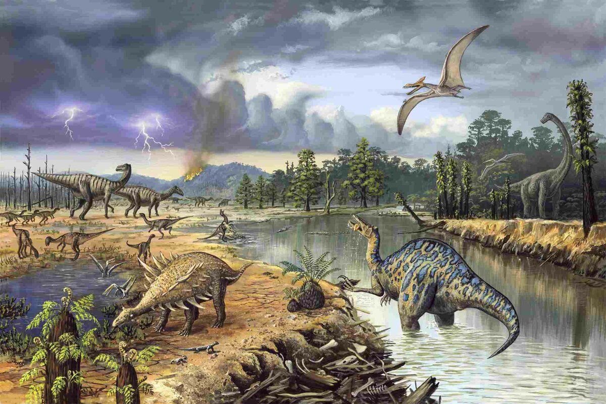 Жизнь миллион лет назад. Мезозойская Эра Триасовый Юрский. Меловой период мезозойской эры. Мезозойская Эра Юрский период динозавры. Меловой период мезозойской эры динозавры.