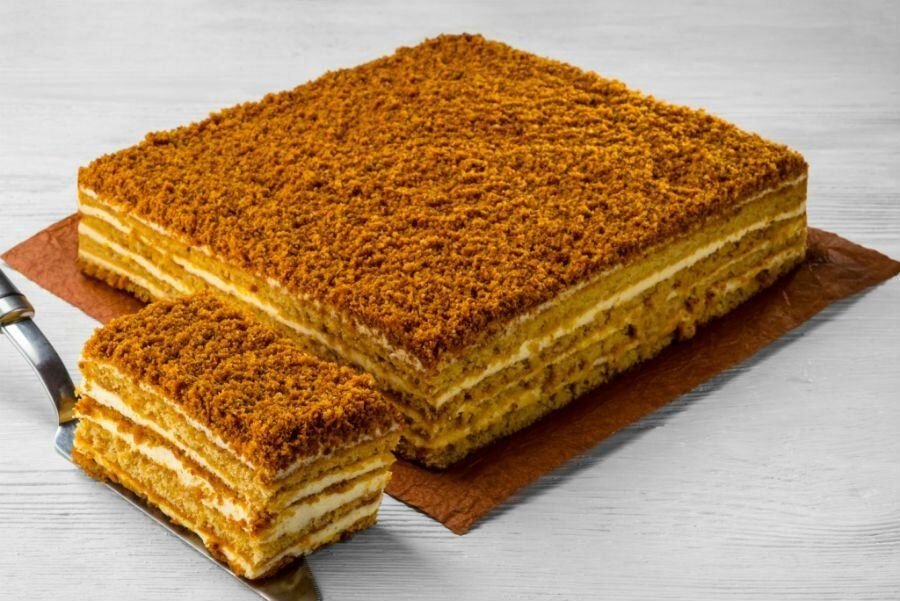 Медовик без масла