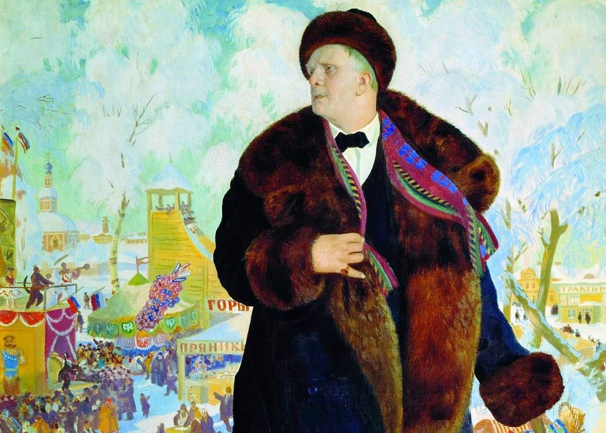 Картина бориса кустодиева большевик