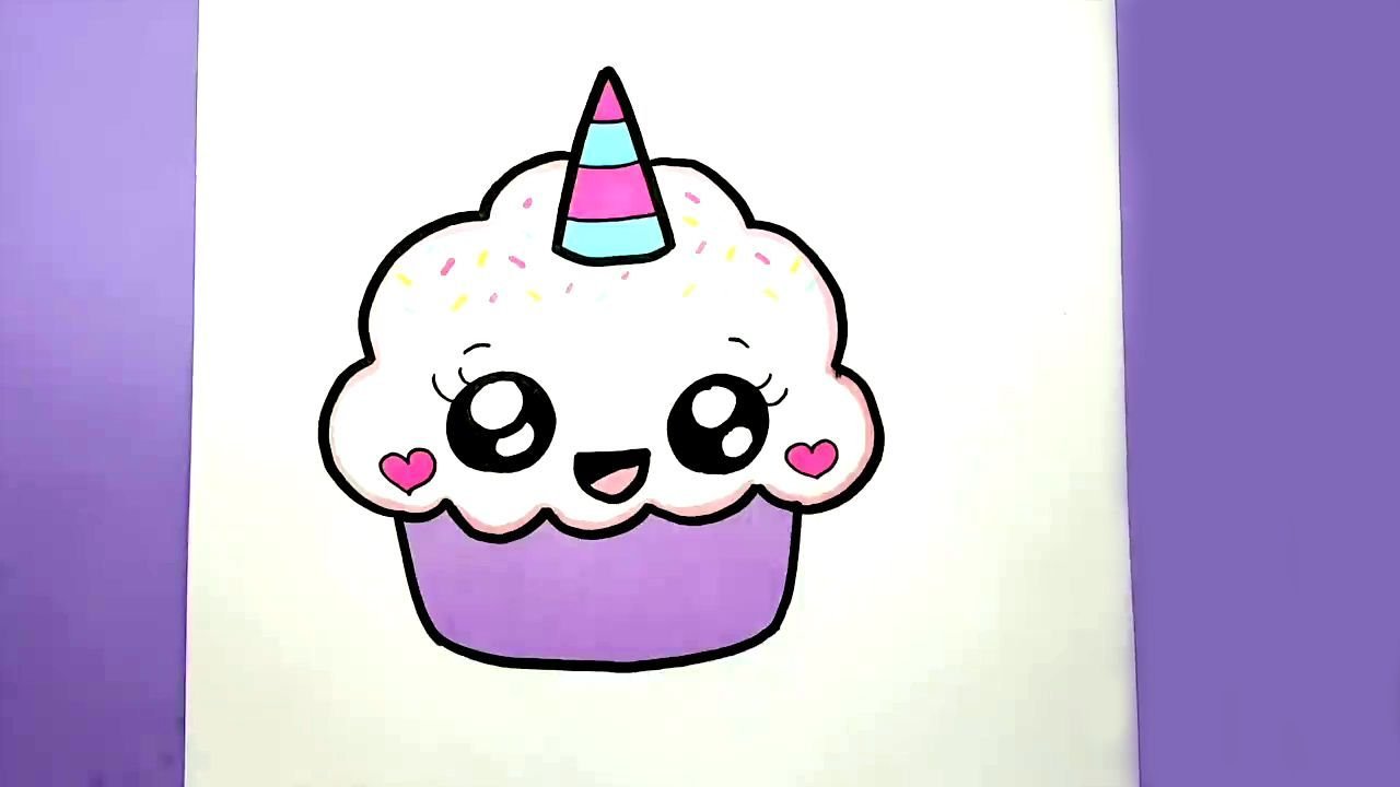 Как нарисовать кексик единорожку | Рисунки для детей | Простое ...