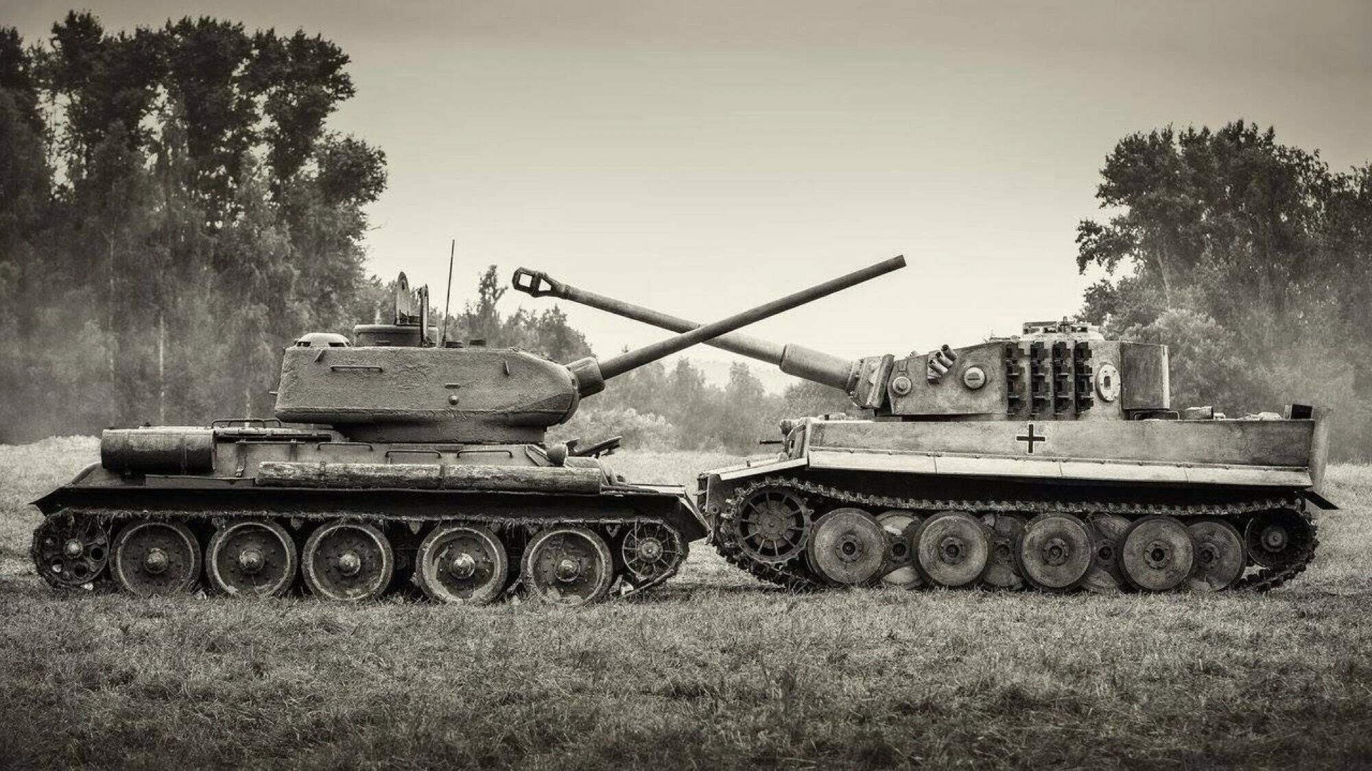 Т 34 И тигр